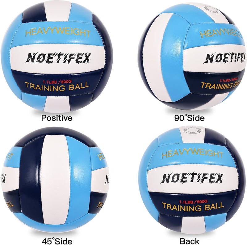 Noetifex 1.1LBS Heavy Weight Volleyball Size 5 Official Setter Training Volleyball for Adults, Durable PU Indoor Outdoor Volleyball Trainer, Spike & Passing Practice Ball for Skill Improvement - Image 2
